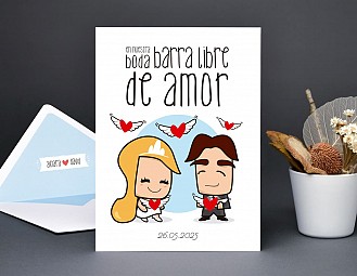 Invitación de boda "ESTA BODA VA A SER LA CAÑA"