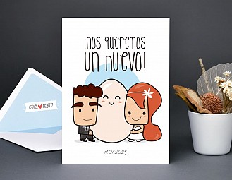 Invitación de boda "AL BUEN TIEMPO BUENA BODA"