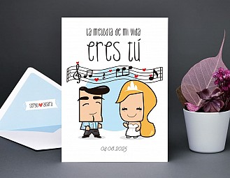 Invitación de boda "EL VIAJE DE NUESTRAS VIDAS"