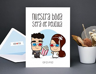 Invitación de boda "STOP TENEMOS UNA BODA Y NO DUDAREMOS EN INVITARTE"