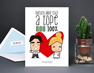 Invitación de boda "TE QUIERO PATODALAVIDA"