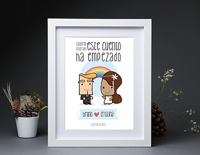 Lamina de boda "COLORÍN COLORADO ESTE CUENTO HA EMPEZADO"