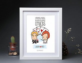 Lamina de boda "NUESTRO AMOR ESTÁ A TOPE"