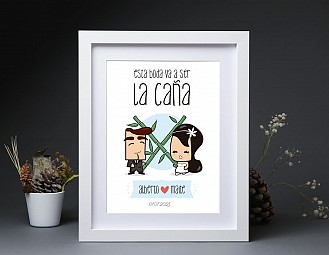 Lamina de boda "NUESTRO AMOR ESTÁ A TOPE"