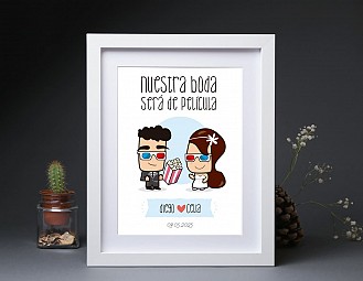 Lamina de boda "NUESTRO AMOR ESTÁ A TOPE"