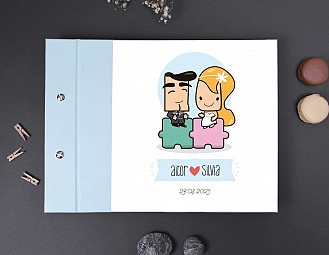 Libro de firmas boda "TE LO PUEDO DECIR MÁS ALTO PERO NO MÁS CLARO ¡SI QUIERO!"