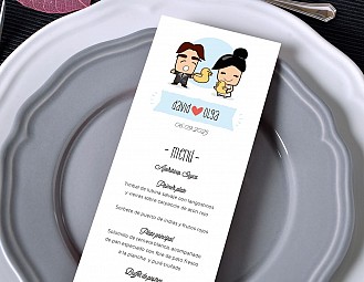 Invitación de boda "TE QUIERO PATODALAVIDA"