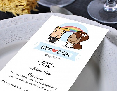 Minuta de boda "COLORÍN COLORADO ESTE CUENTO HA EMPEZADO"