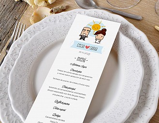 Invitación de boda "AL BUEN TIEMPO BUENA BODA"