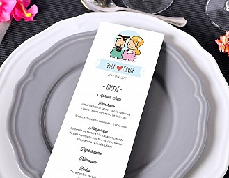 Invitación de boda "ENTRE NOSOTROS TODO ENCAJA"