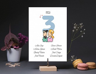 Invitación de boda "ENTRE NOSOTROS TODO ENCAJA"