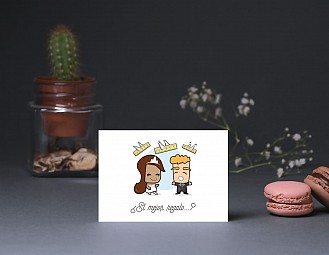 Tarjeta agradecimiento boda "TE QUIERO PATODALAVIDA"