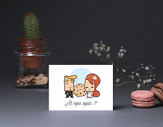 Invitación de boda "ESTA BODA SERÁ MUY COOKIE"