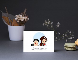 Tarjeta agradecimiento boda "TE QUIERO PATODALAVIDA"