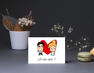 Tarjeta agradecimiento boda "LA MELODÍA DE MI VIDA ERES TÚ"